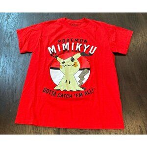 Pokemon MIMIKYU‎ Graphic License T-Shirt size Mens Small Gotta Catch Em All